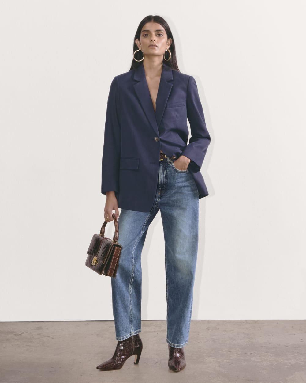The Way-High® Jean in Mid Indigo — front view