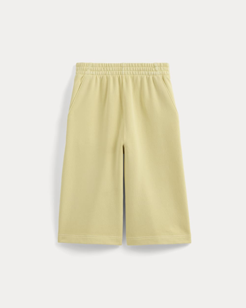 Lightweight Terry Long Shorts in Passion Fruit — front view