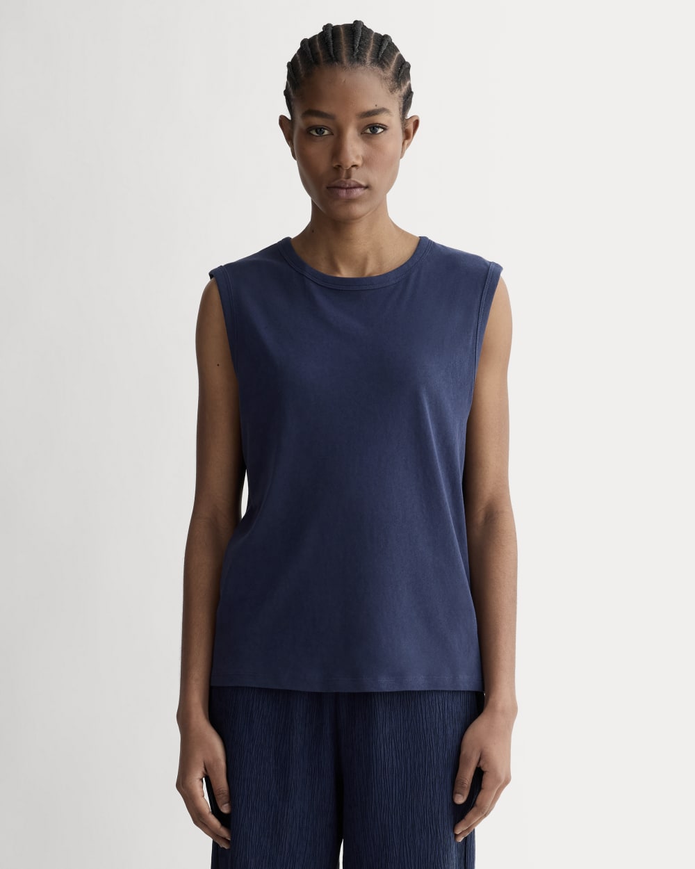 The Air Muscle Tank in Navy — front view