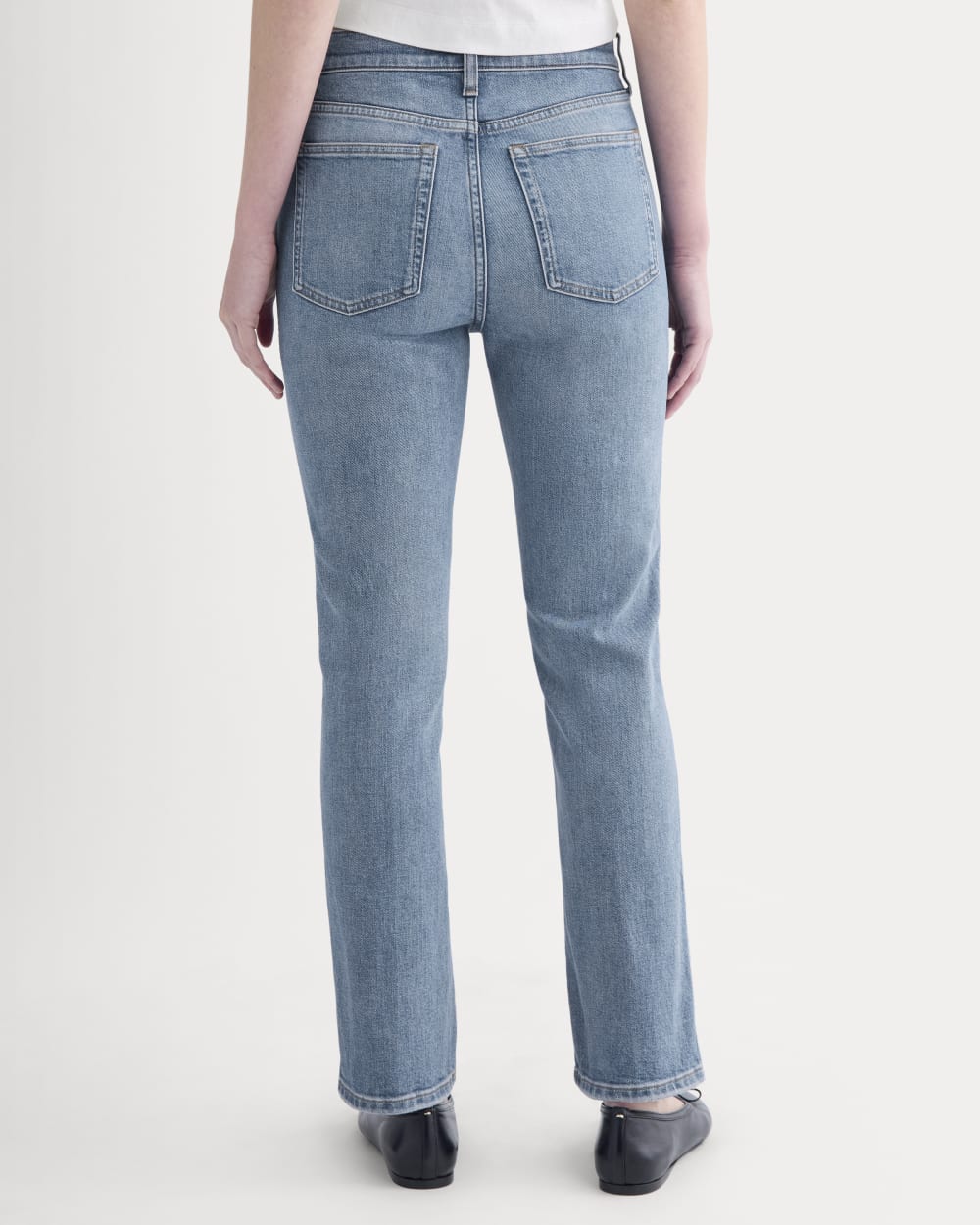High-Rise Cigarette Jean in Medium Blue — detail view