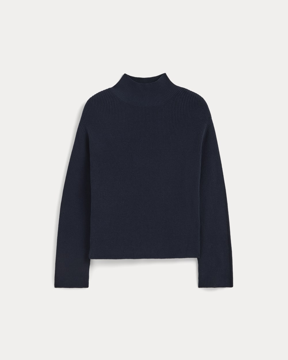 The Slouchy Funnel Neck in Everyday Cotton in Navy — alternate view