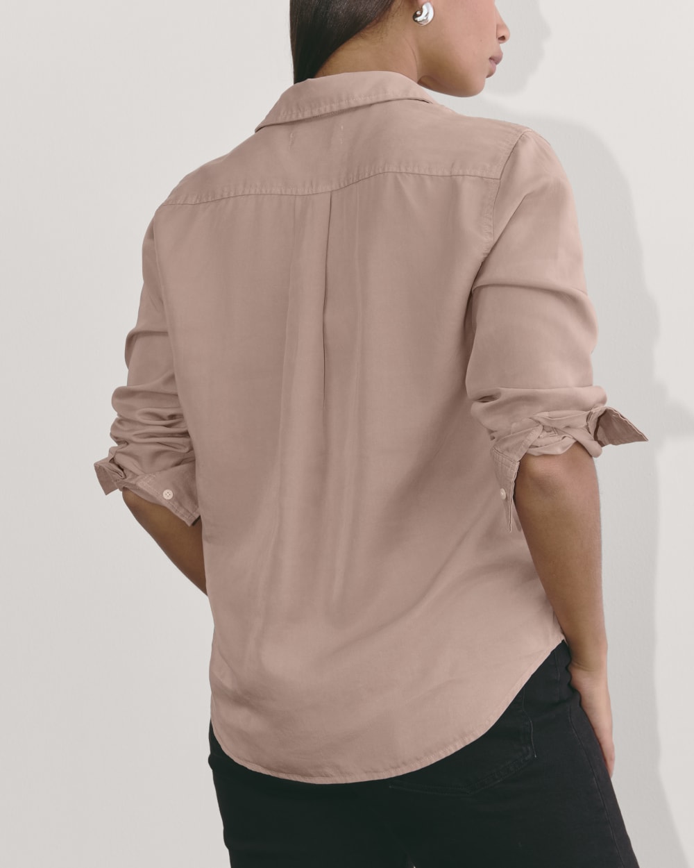 The Must-Have Shirt in Butterlite in Dusty Rose — detail view