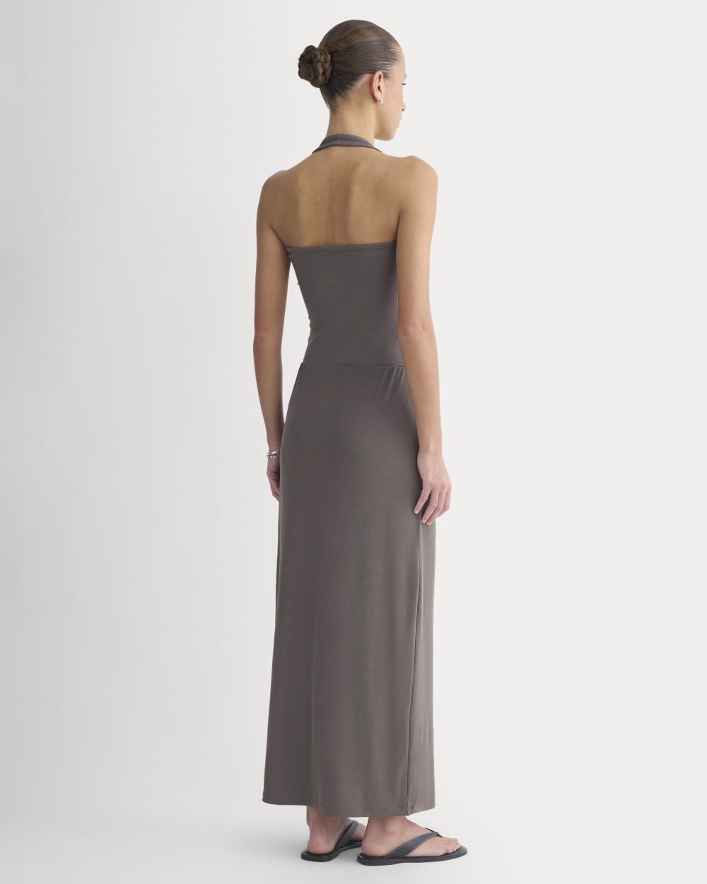Maxi Skirt in Butterknit in Charcoal Grey — detail view
