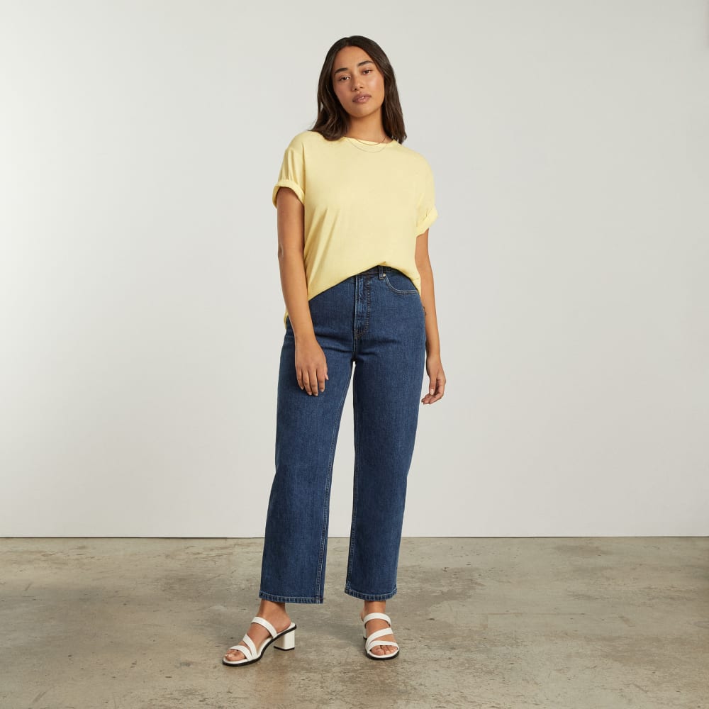 The Air Tee in Pastel Yellow — detail view