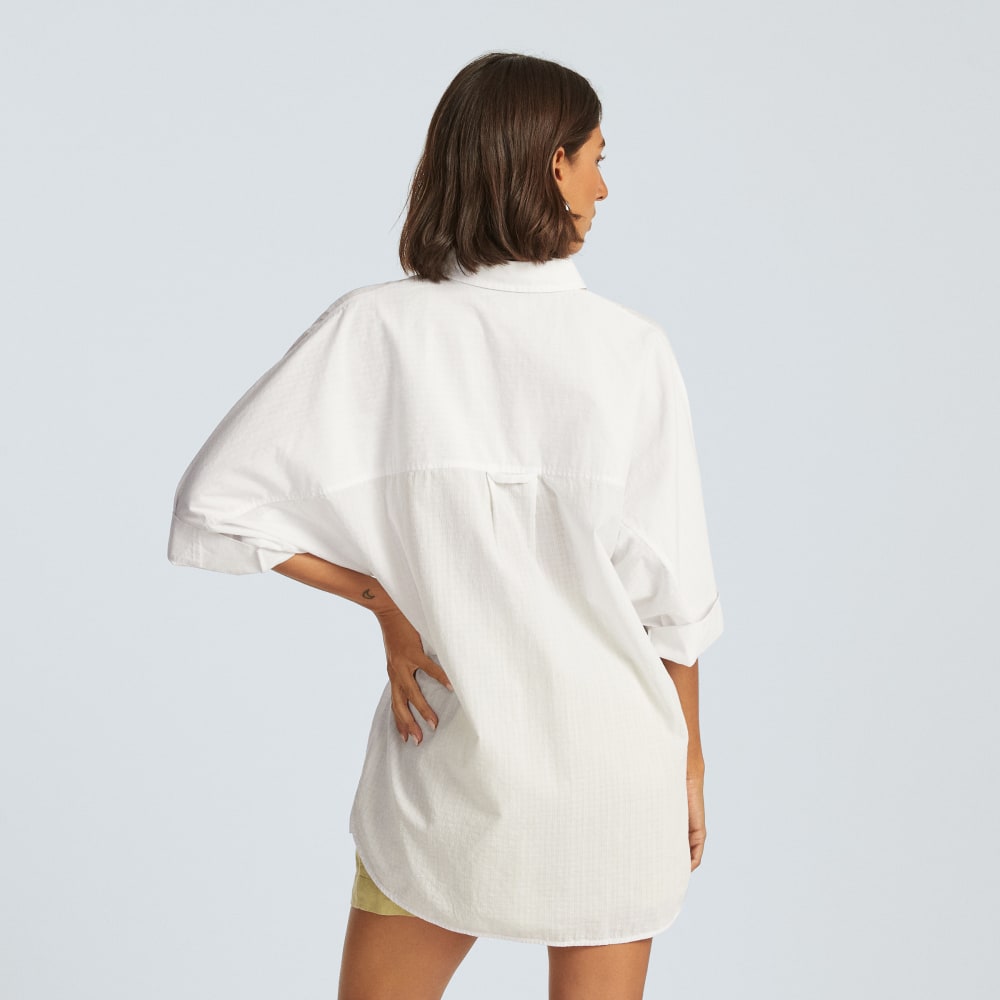 The Cotton Tourist Shirt in White — detail view