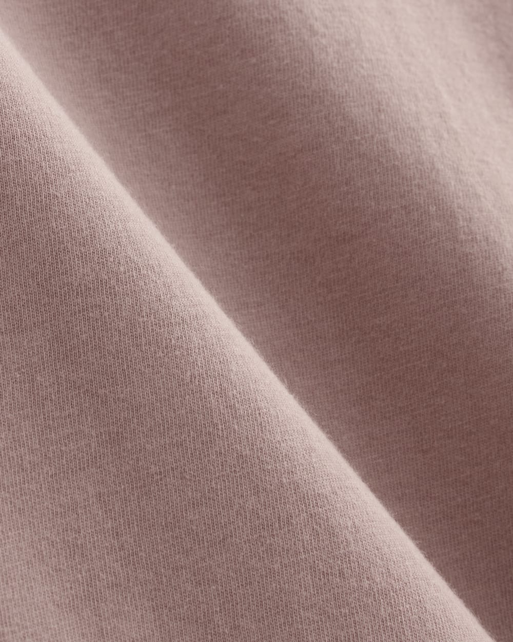 The Box-Cut Tee in Essential Cotton in Rose Dusk — detail view