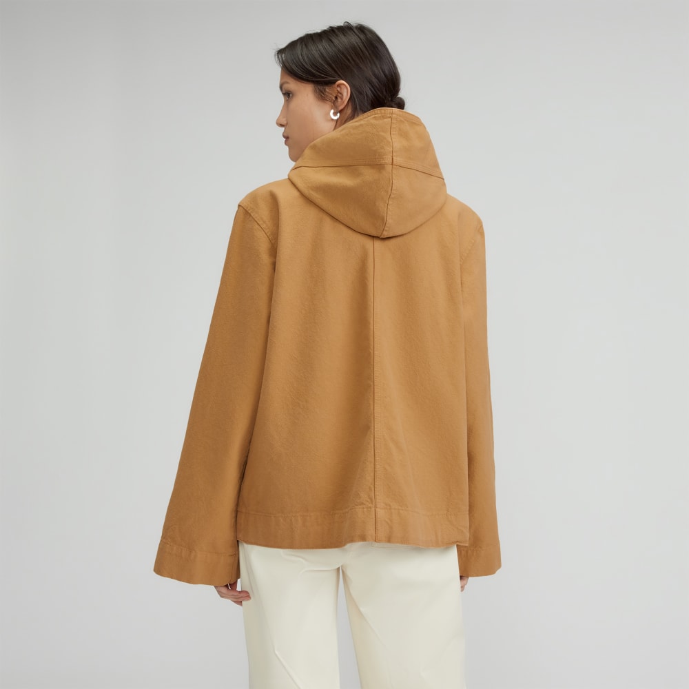 The Canvas Organic Cotton Anorak in Cappuccino — detail view