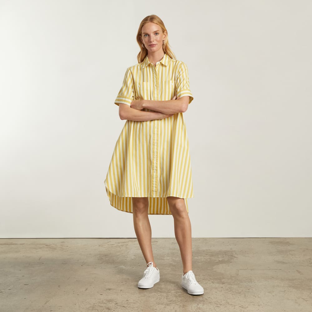 The Daytripper Dress in Cream Gold / Canvas — front view