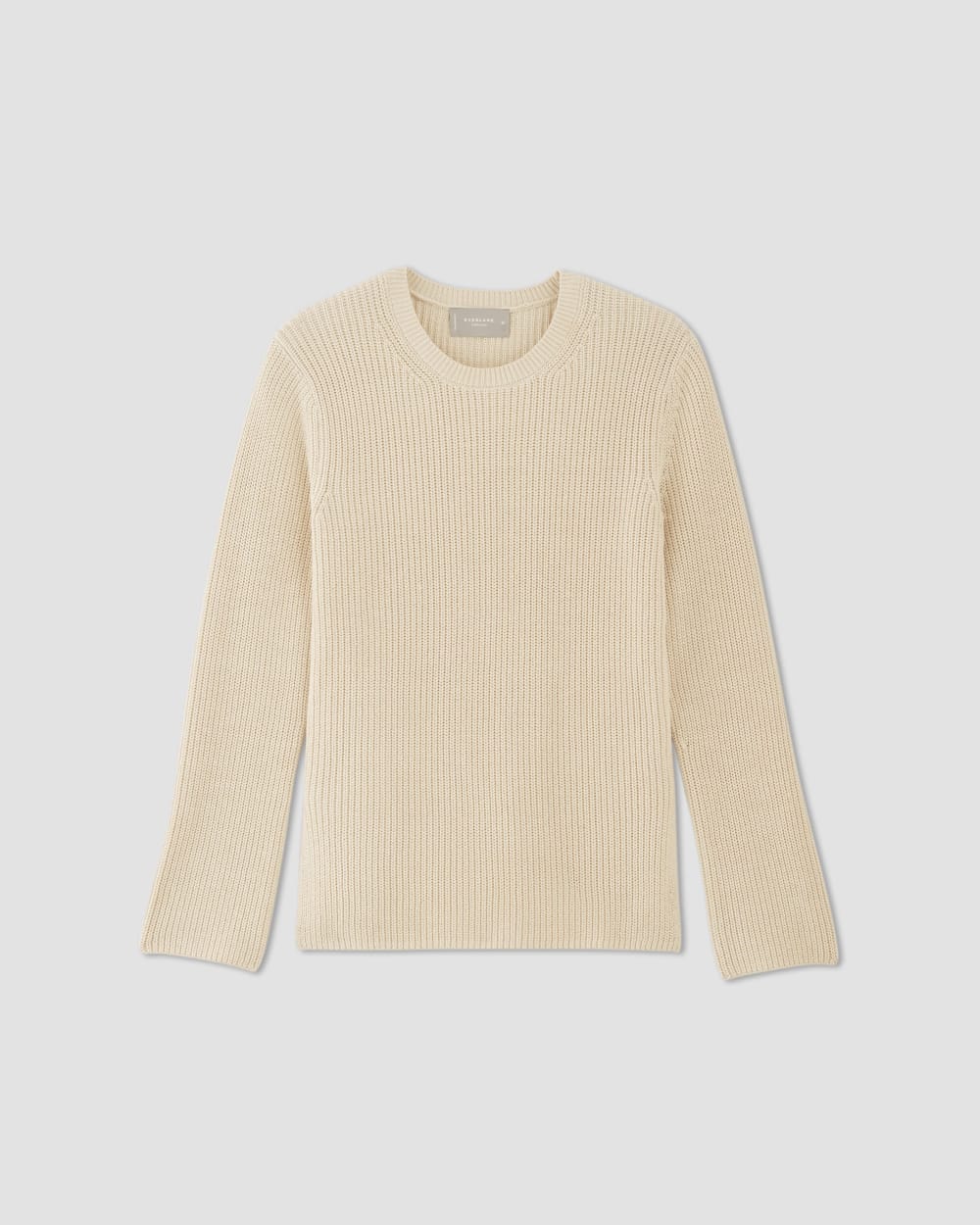 The Organic Cotton Slim Crew Sweater in Canvas — alternate view
