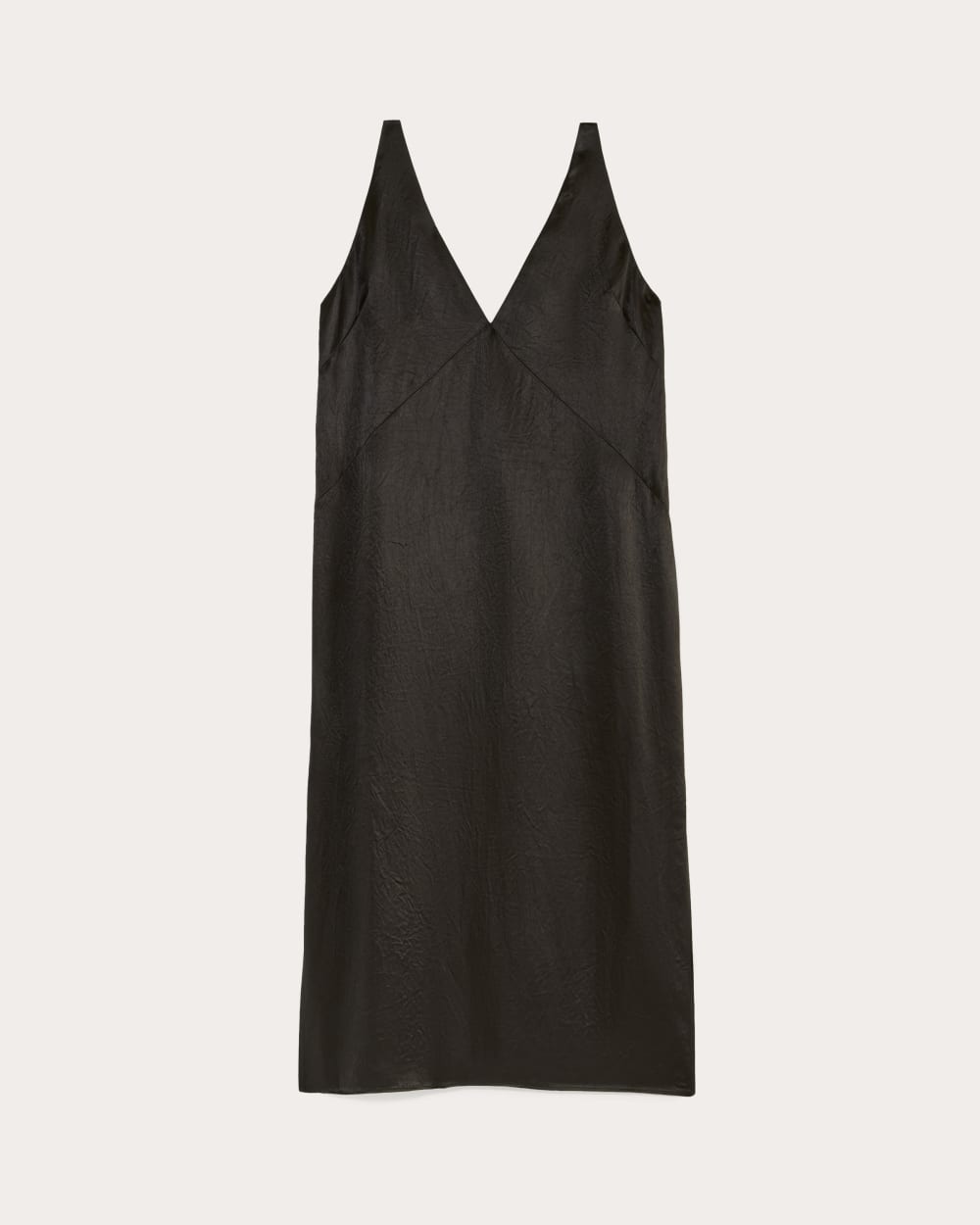 The Satin Slip Dress in Black — alternate view