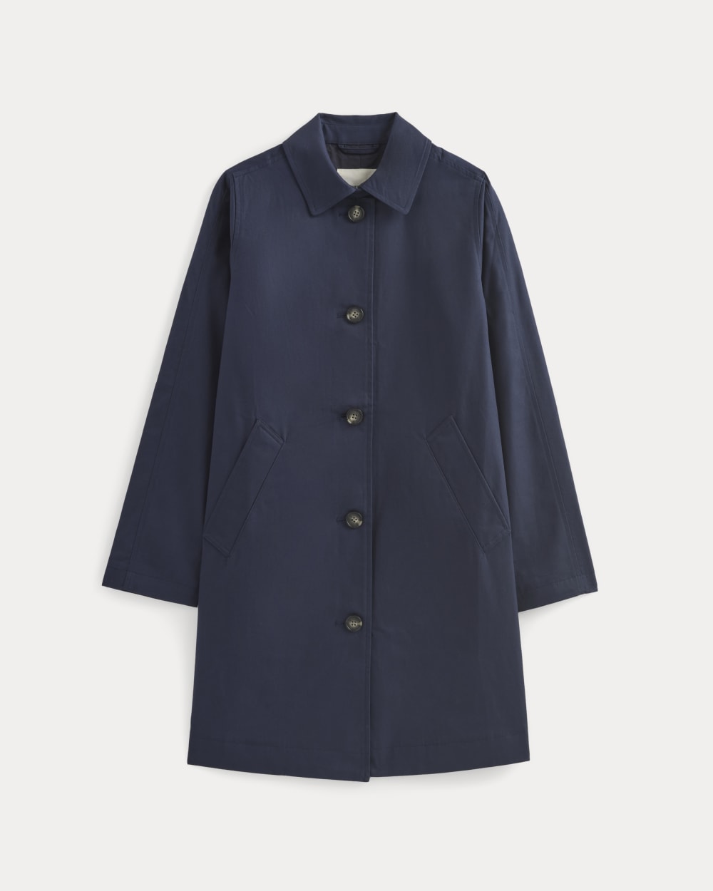 The Mac Coat in Navy — alternate view