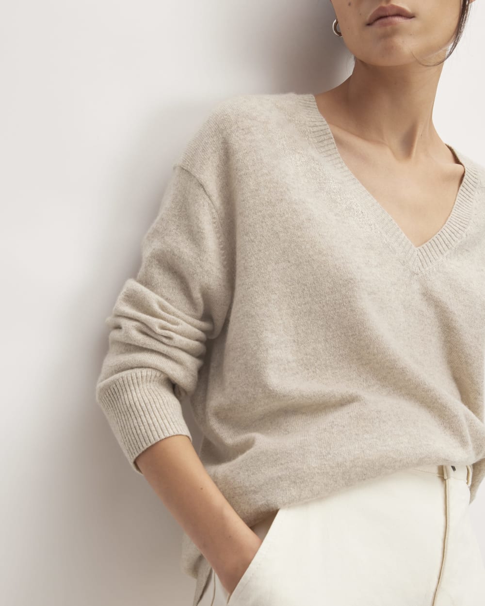 The Classic V in Cashmere in Canvas — detail view