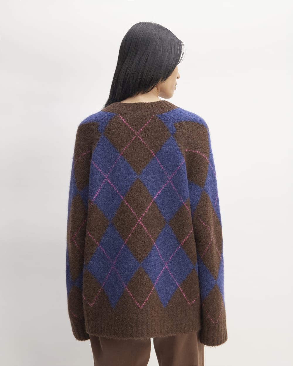 The SuperFuzz Alpaca Crew in Ocean Cavern / Hot Fudge / Fuchsia Pink — detail view