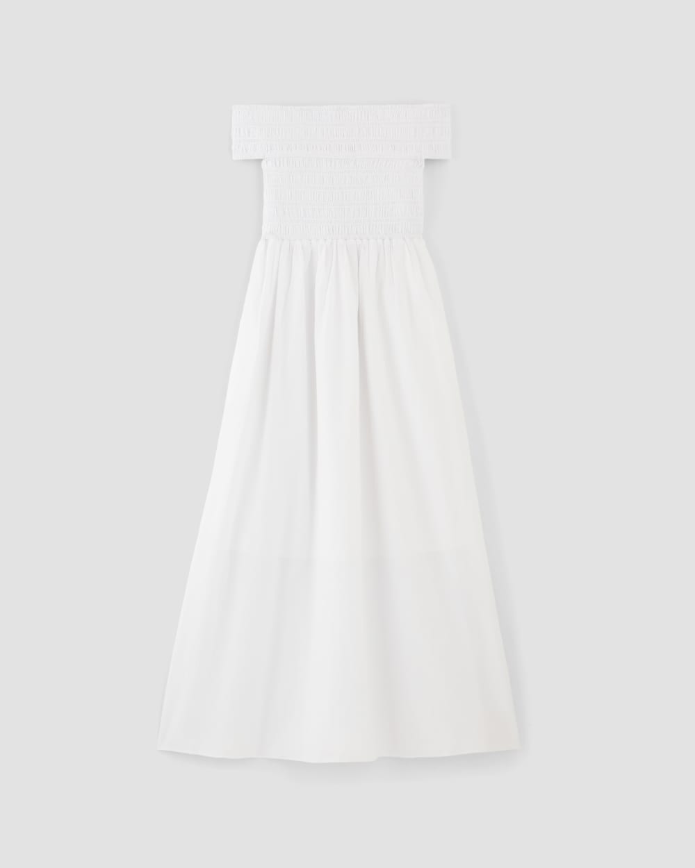 The Gauze Off-the-Shoulder Dress in White — alternate view