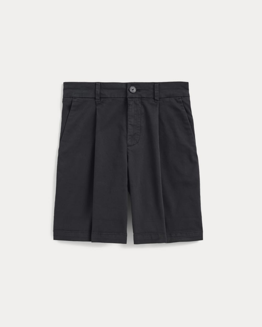 The Pleated Chino Short in Black — alternate view