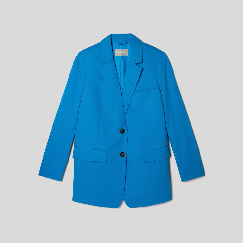 The Oversized Blazer in Buttersmooth in Brilliant Blue — alternate view