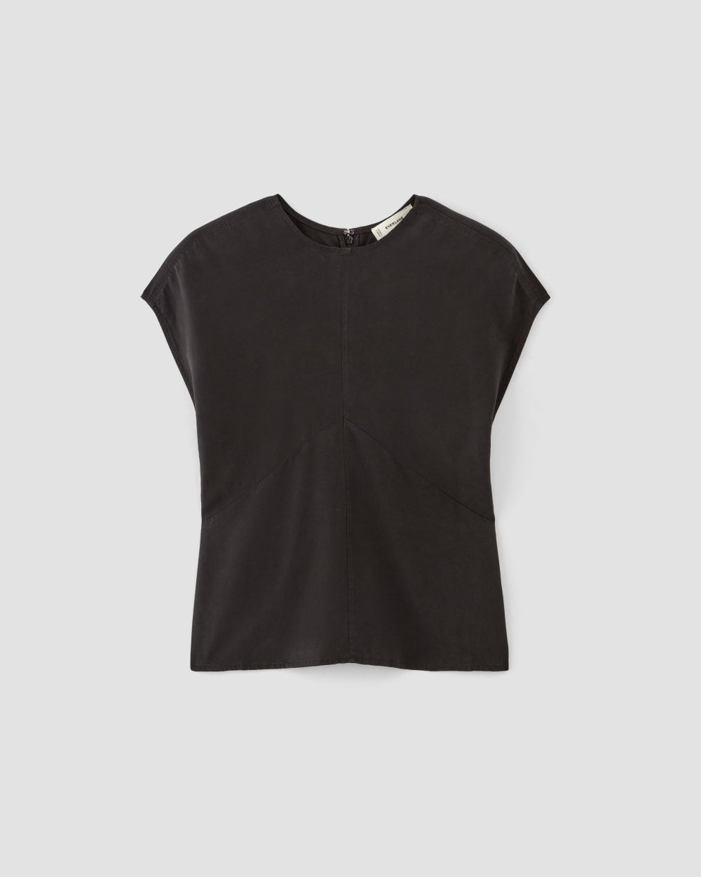 The Drape Top in Butterlite in Black — alternate view
