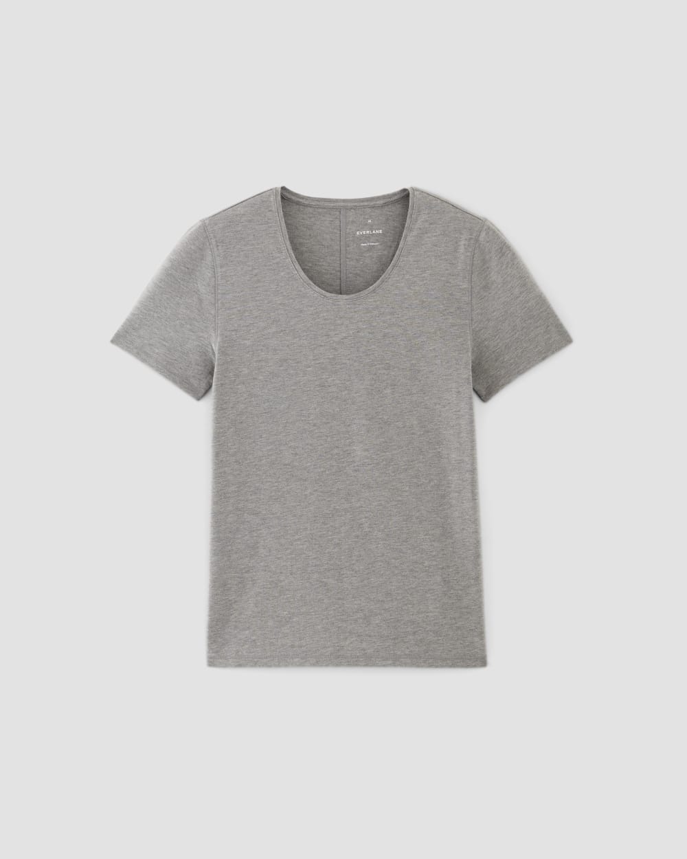 The Supima® Form Crew Neck Tee in Mid Heather Grey — alternate view