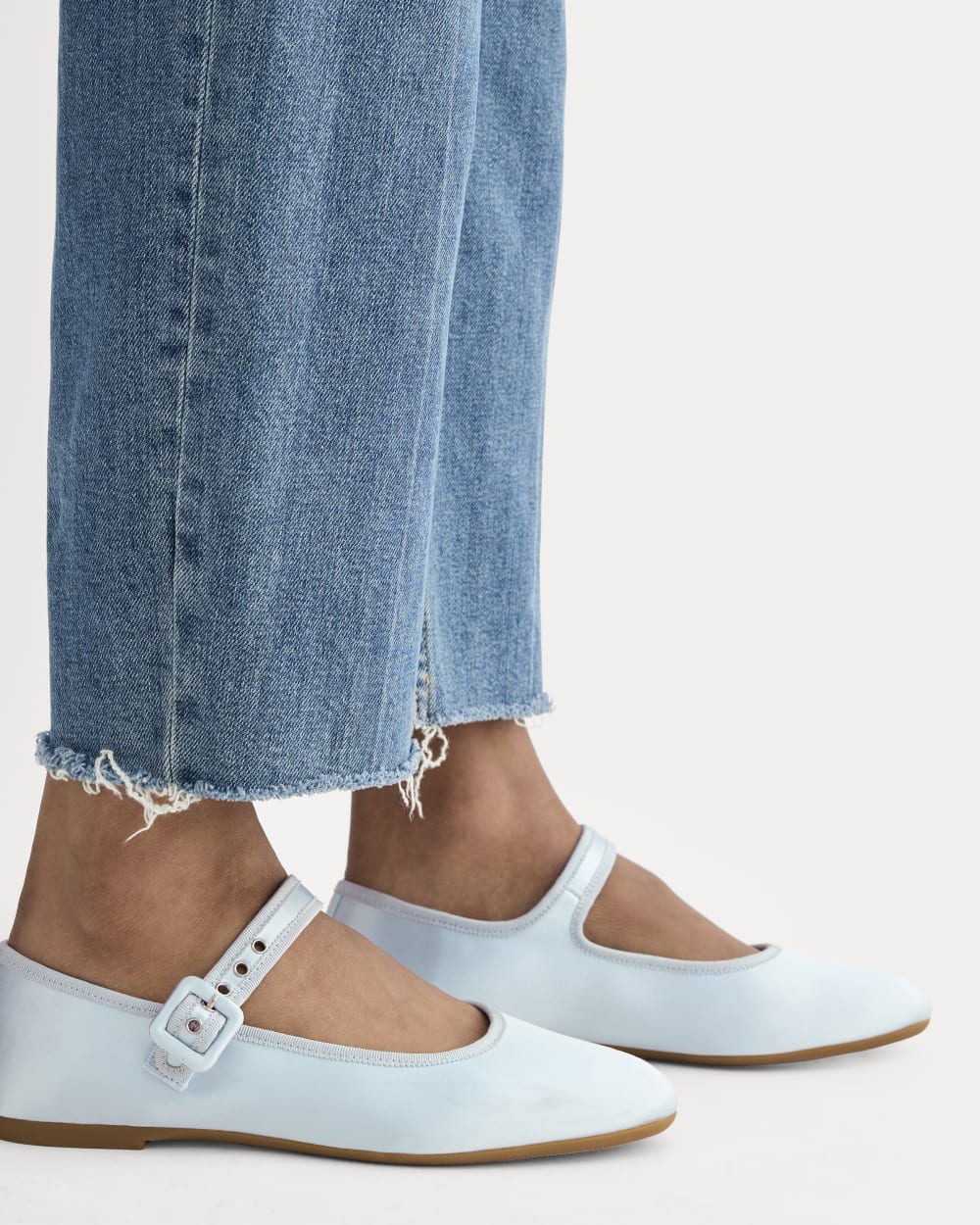 The Day Buckle Mary Jane in Robin Blue Satin — alternate view