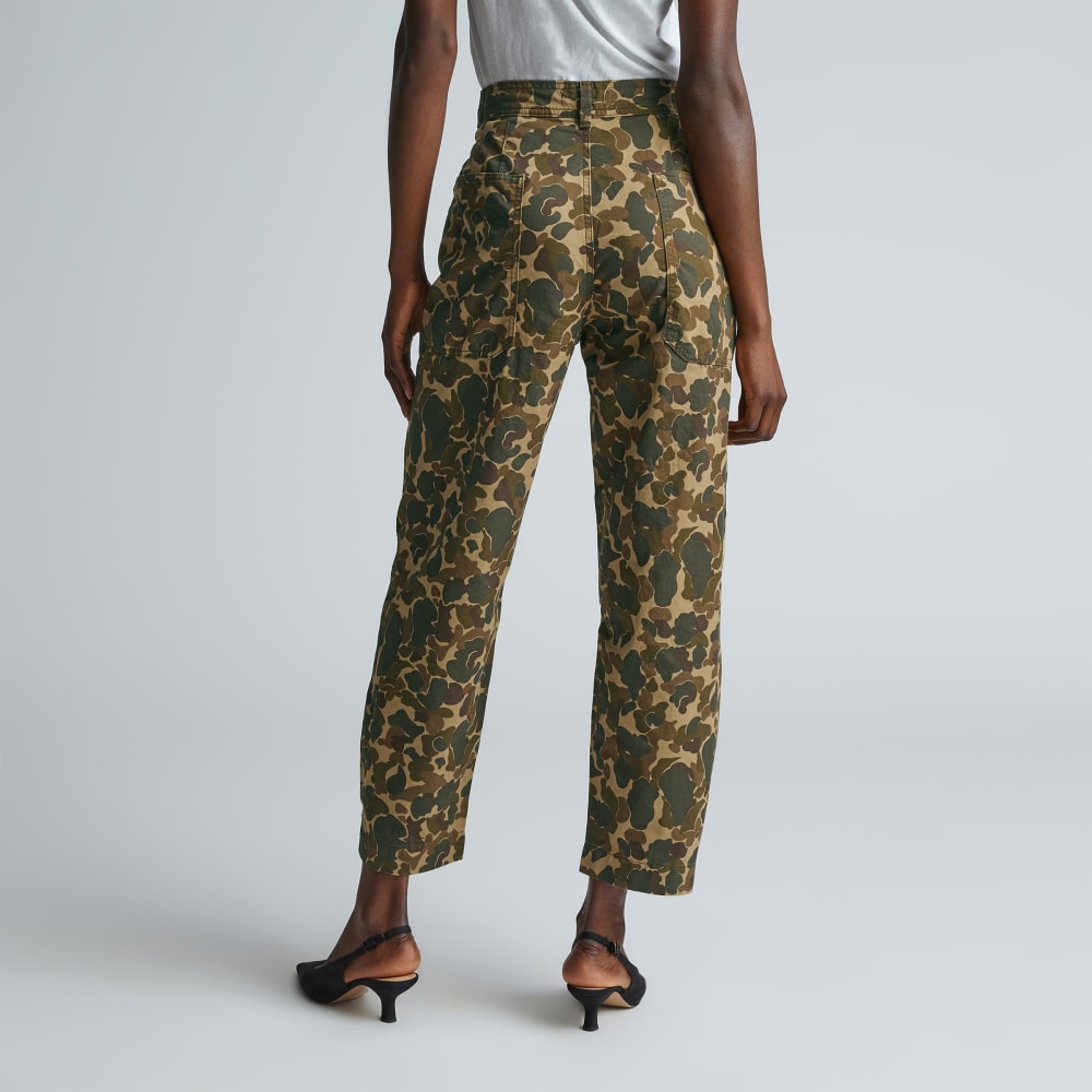 The Fatigue Barrel Pant in Fennel Seed Camo — detail view