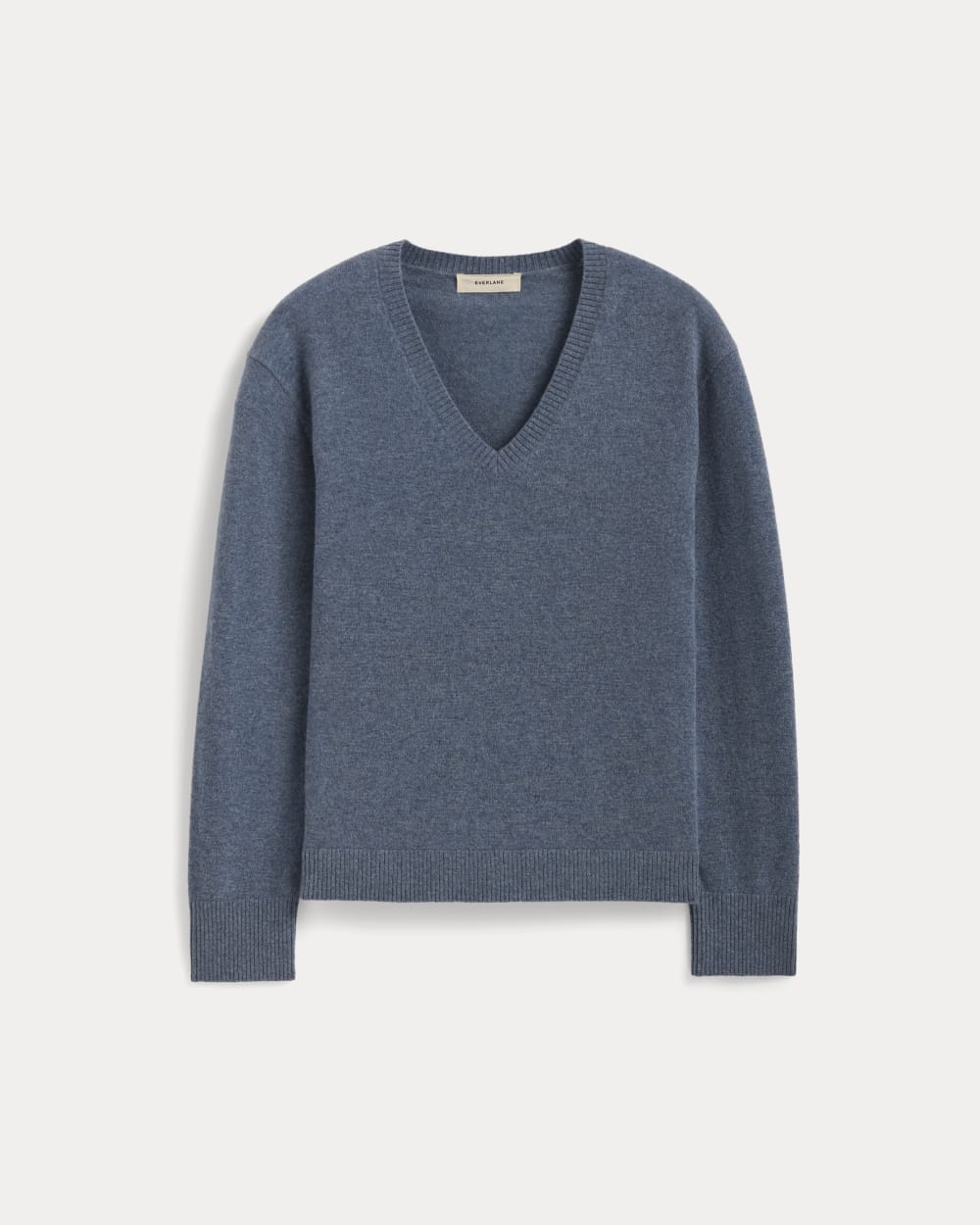 The Classic V in Cashmere in Denim Blue — alternate view