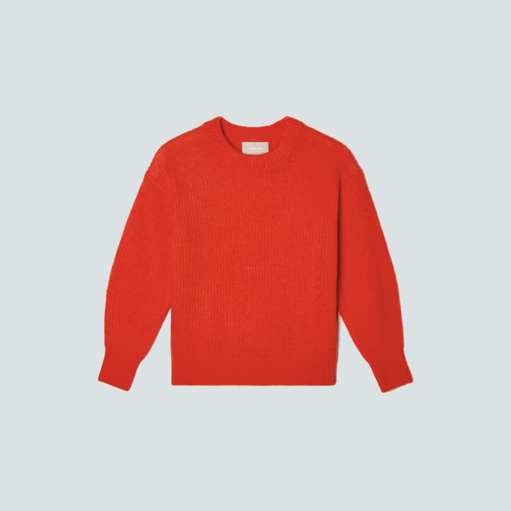 The Cocoon Crew in Alpaca in Red Orange — alternate view