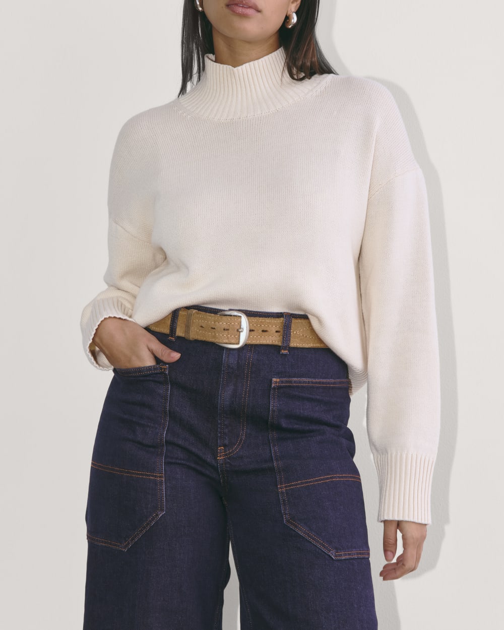The Way-High® Gardener Cropped Jean in Deep Rinse — detail view