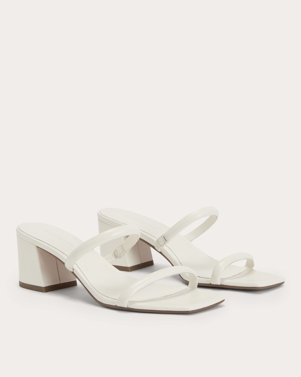 The Double Strap Heel in Canvas — detail view