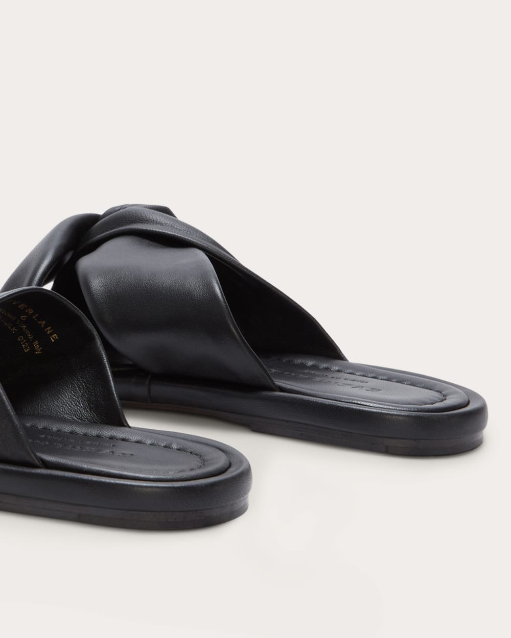 The Day Twist Sandal in Black — detail view