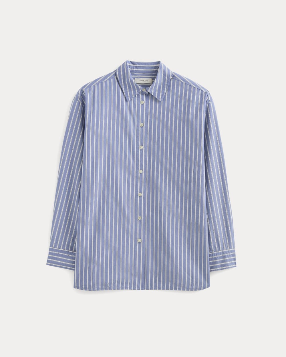 The Boyfriend Shirt in Ultrasoft Cotton in Dutch Blue / Bone — alternate view