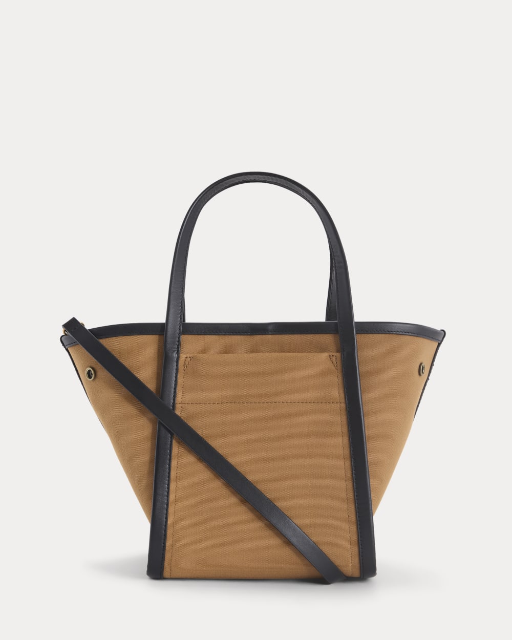 Canvas Mini Lug Tote in Golden Brown — front view