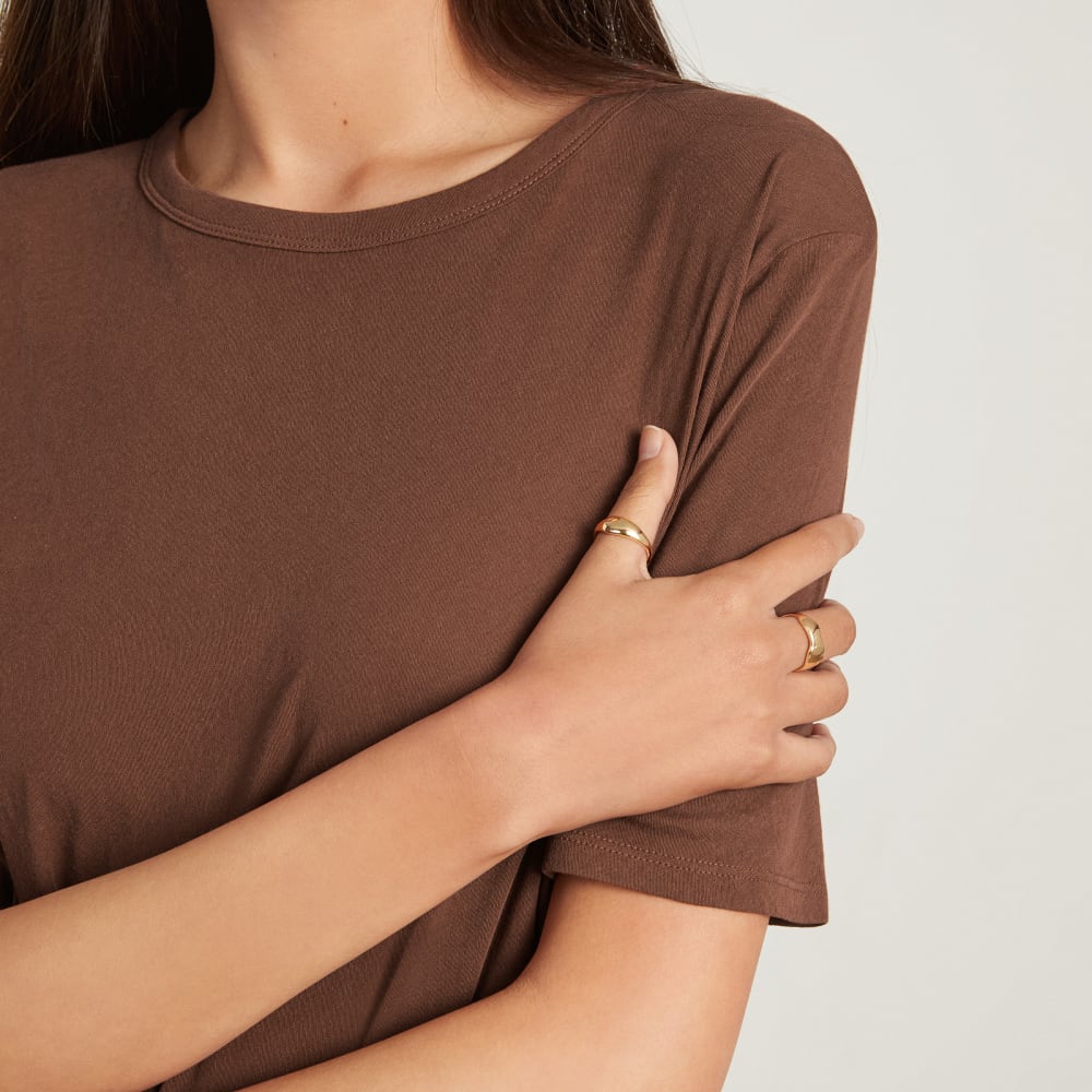 The Air Tee in Walnut — detail view