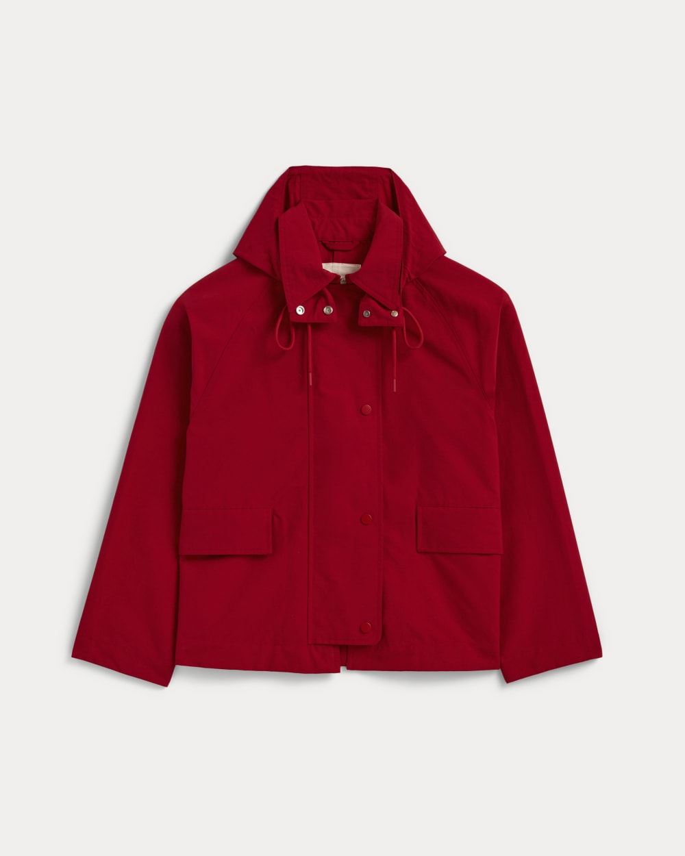 The Short Anorak in Berry Red — alternate view