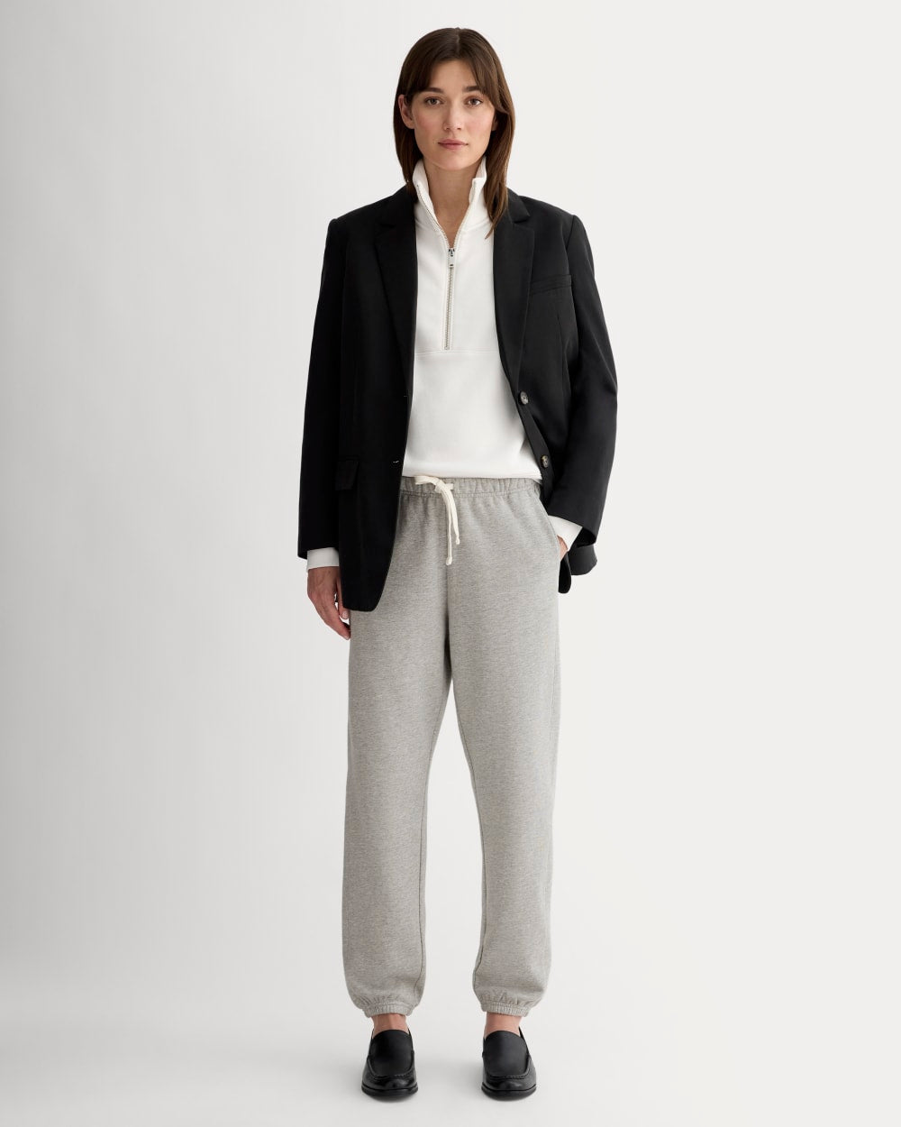 The Off-Duty Jogger in Heathered Grey — front view