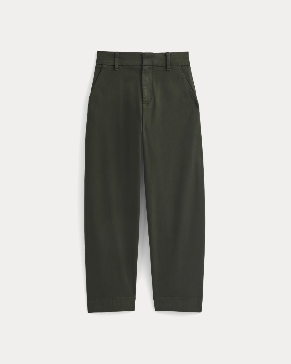 Cotton Twill Chino in Dark Green — alternate view