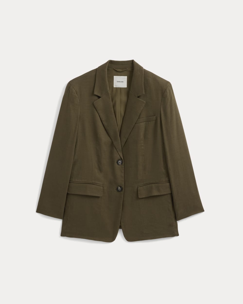 The Oversized Blazer in Stretch Linen in Beech — alternate view