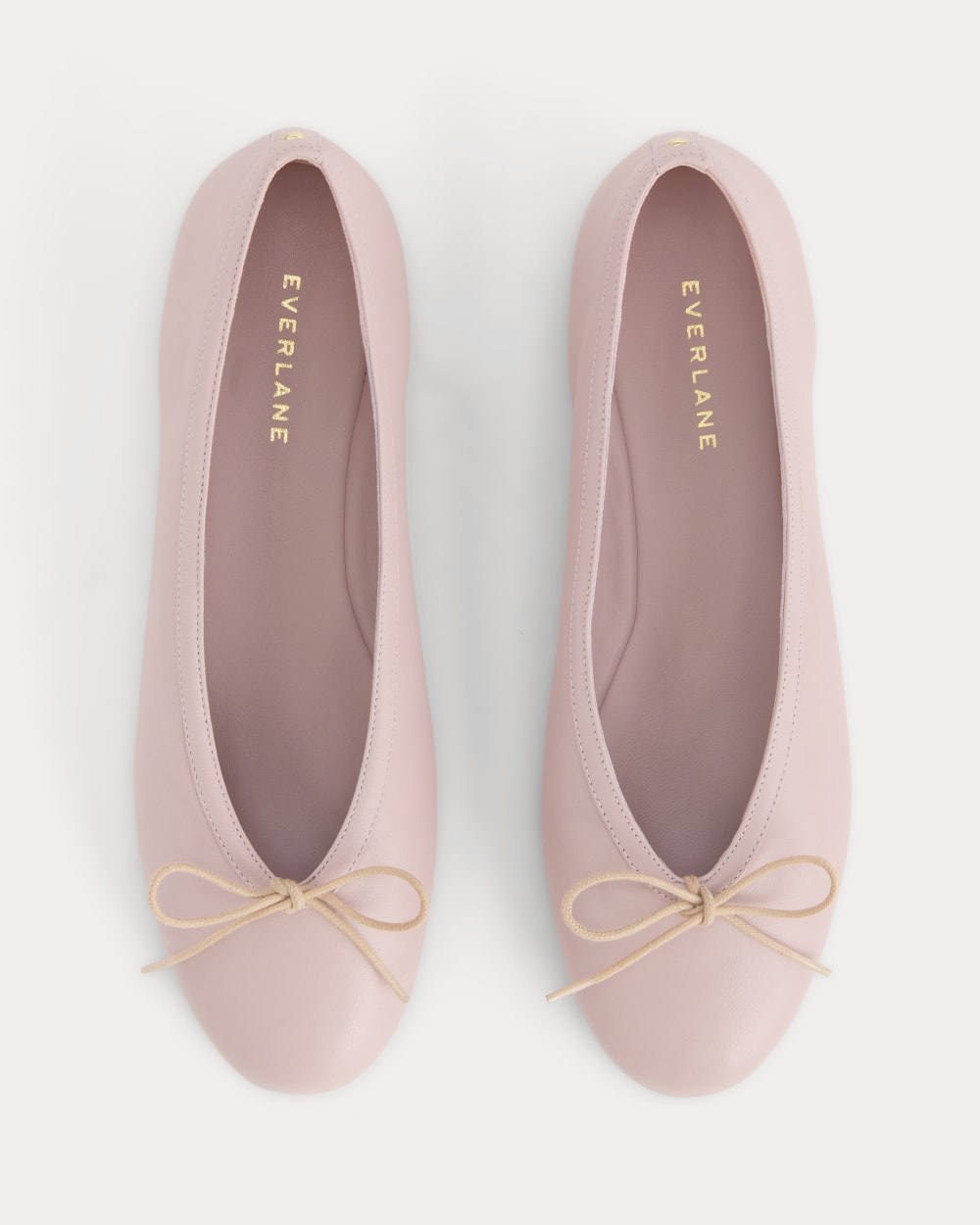 Made in Italy Ballet Flat in Pale Mauve — detail view