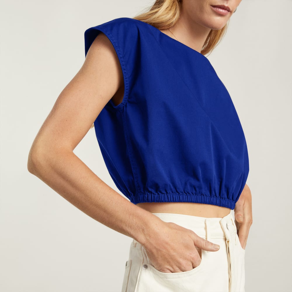 The Bubble Top in Cobalt — detail view