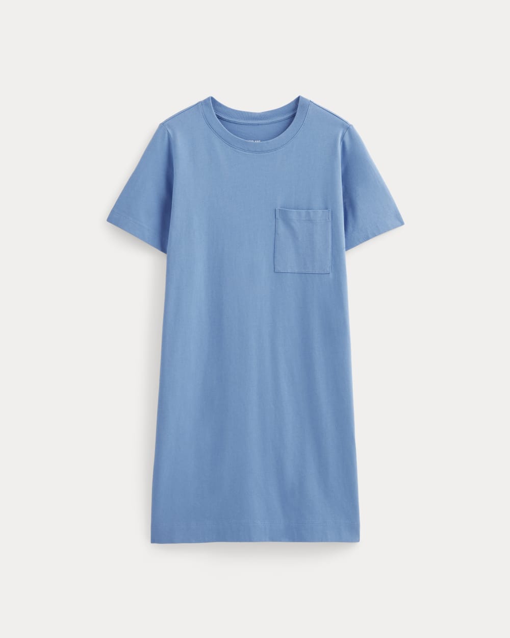 The Organic Cotton Weekend Tee Dress in Blue Opal — alternate view