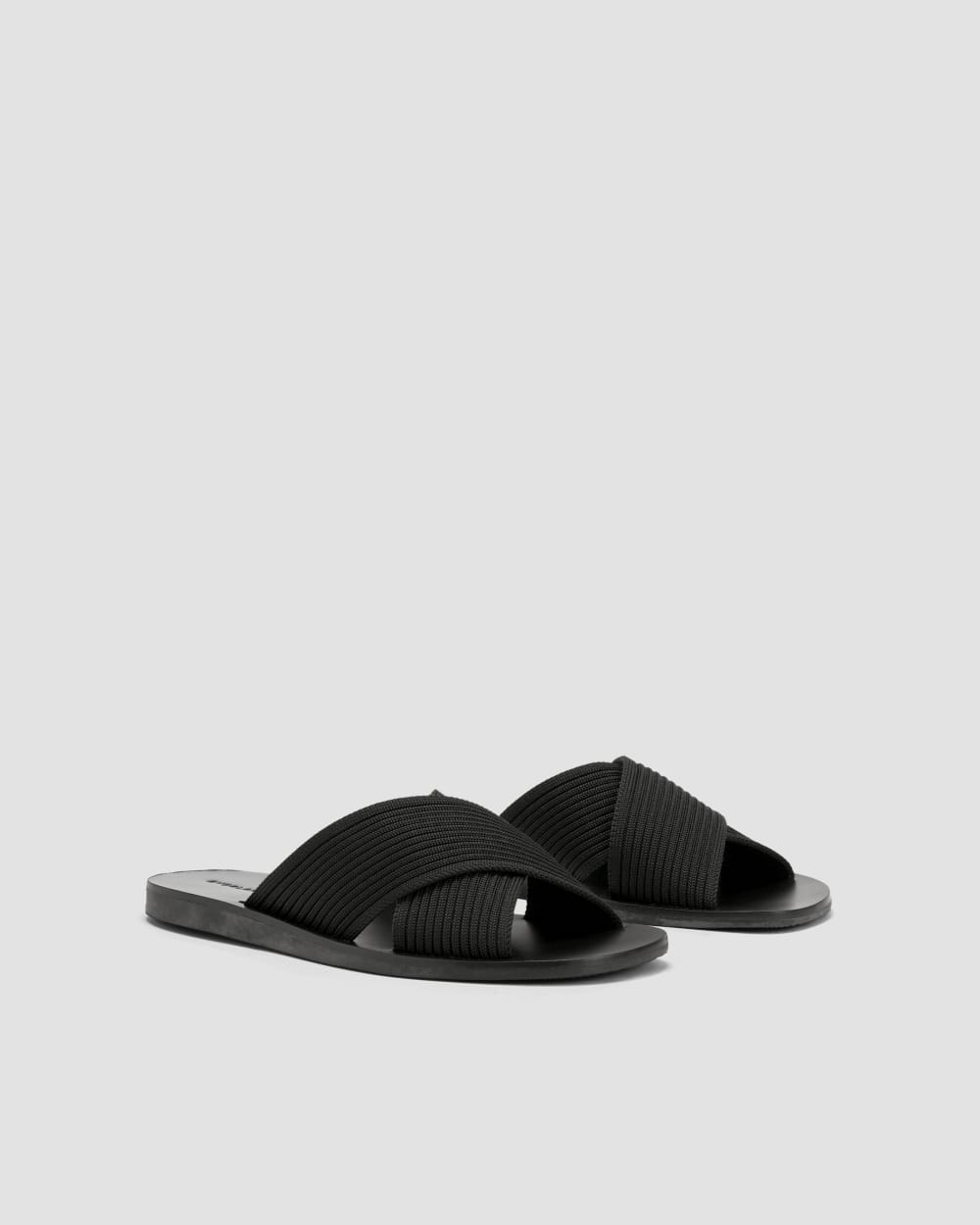 The Day Crossover Sandal in Black — detail view