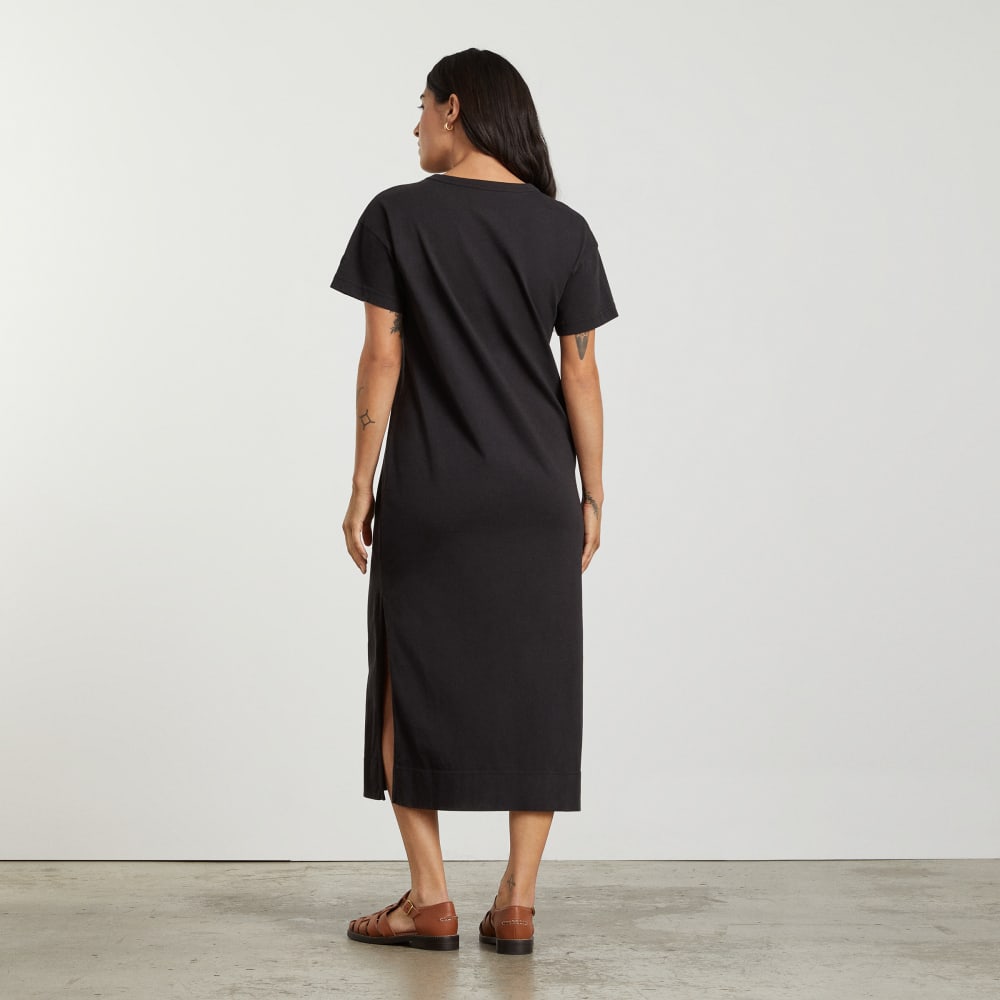 The Organic Weekend Maxi Dress in Black — detail view