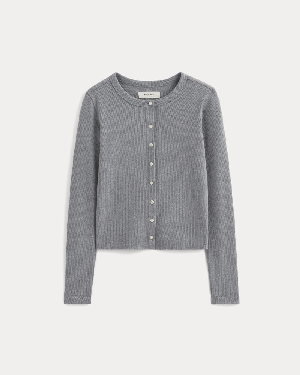 The Selfie Cardigan in Mid Heather Grey — alternate view