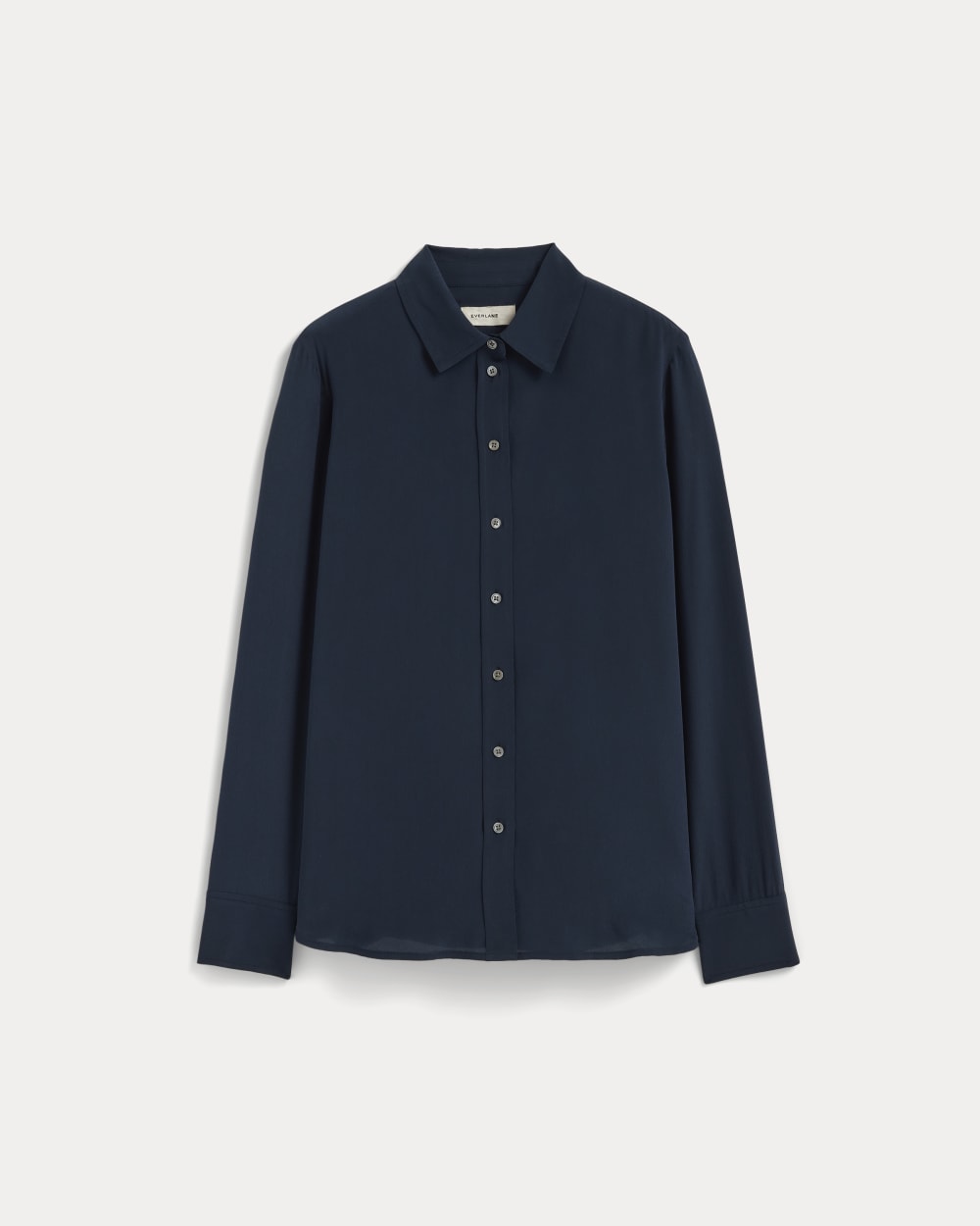 The Must-Have Shirt in Washable Silk in Navy — alternate view