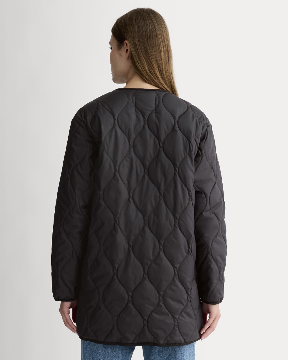 The Quilted Liner in Black — detail view
