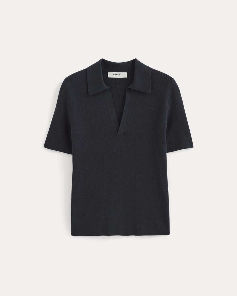The Knit Polo in Navy — alternate view