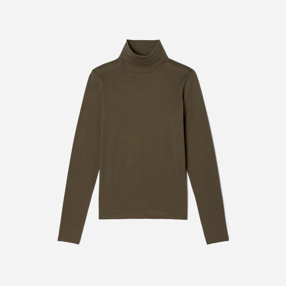The Organic Cotton Turtleneck in Kambaba — alternate view