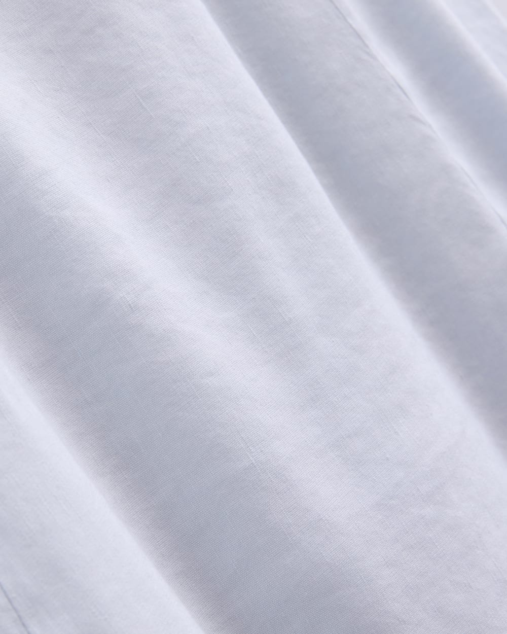 Tie-Neck Dress in Stretch Linen in Skywriting — detail view