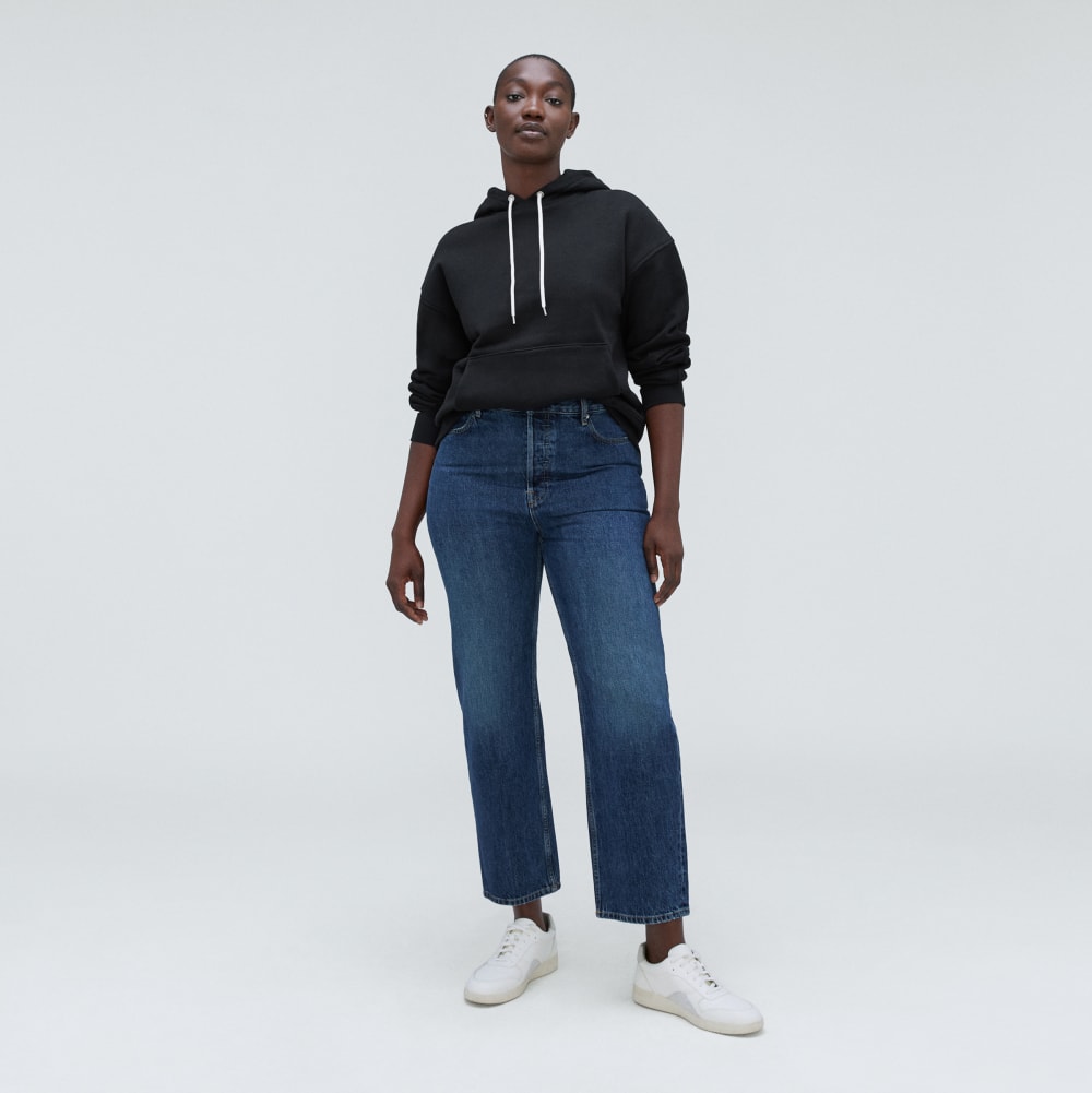 The Track Organic Cotton Popover in Black — detail view