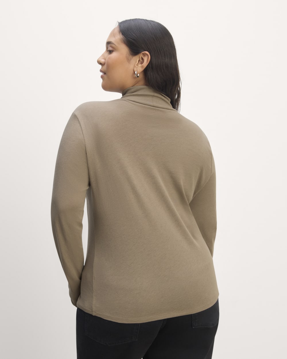 The Air Turtleneck in Clay — detail view