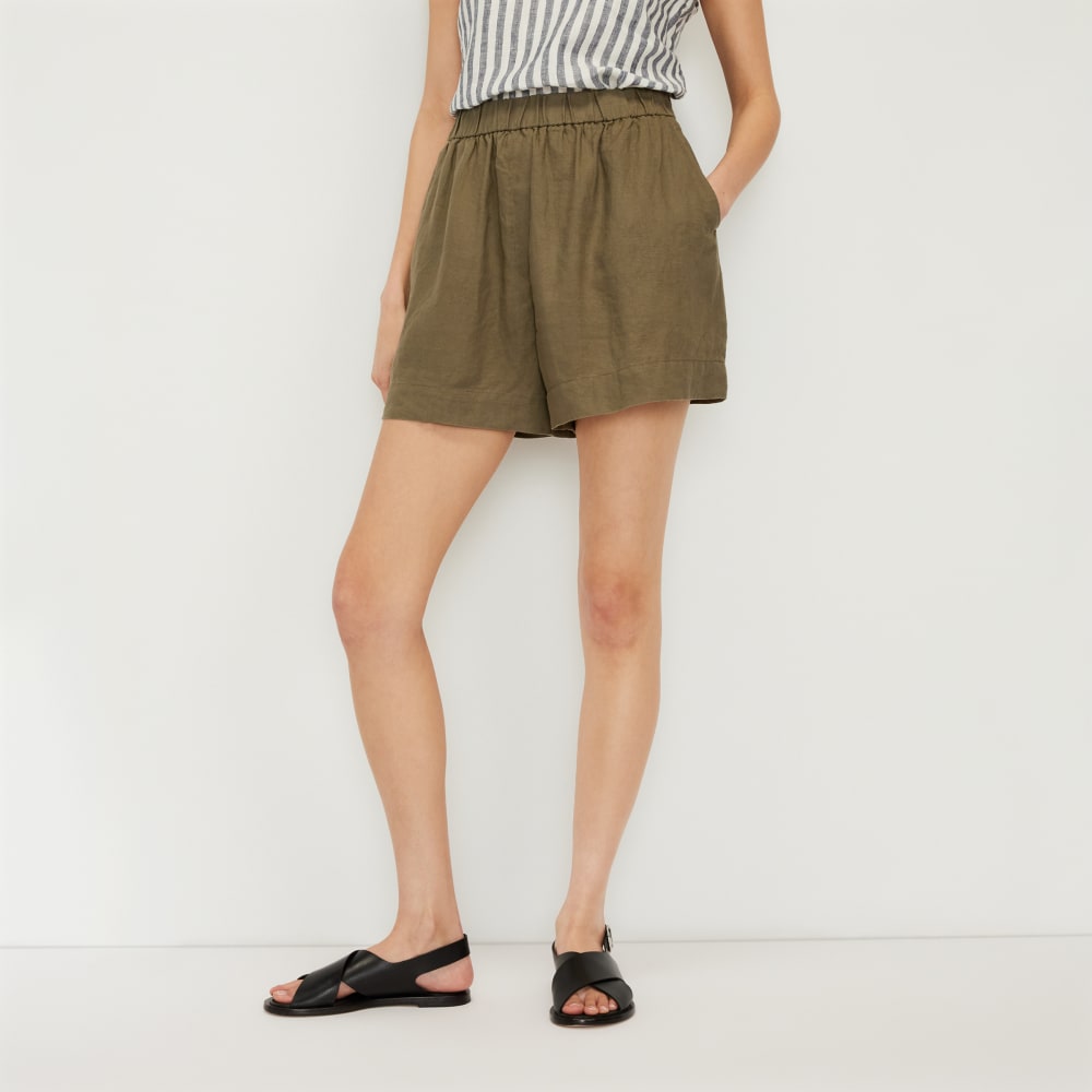 The Linen Boxer Short in Kalamata — front view